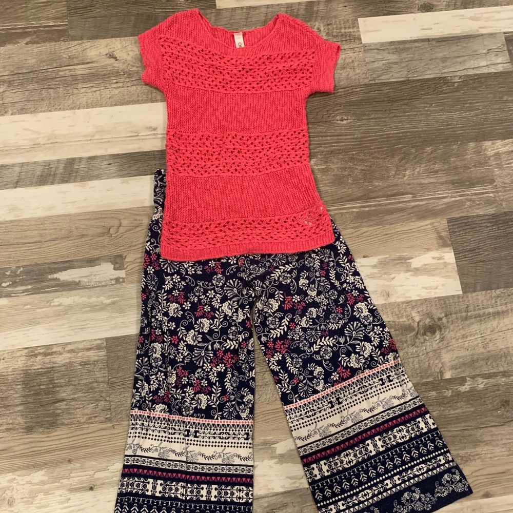 Girls summer set top & pants size 6